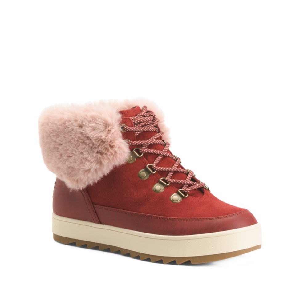 NEW WITH TAGS Koolaburra by UGG Tynlee Lace-Up waterproof suede ankle boots